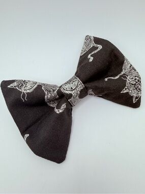 Handmade over the collar, Cheshire cat print dog bowtie